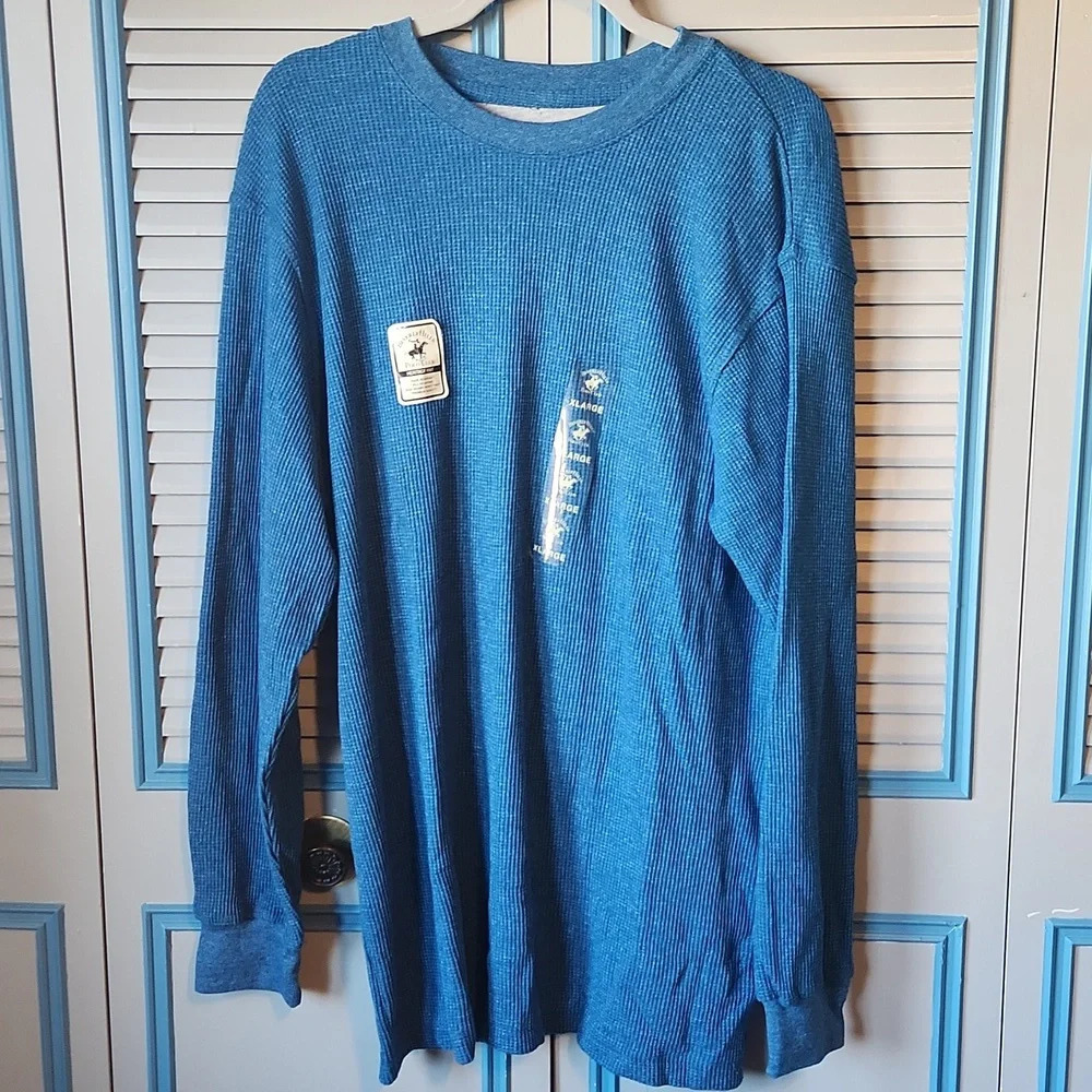 Beverly Hills Blue Polo Knit Sweater
